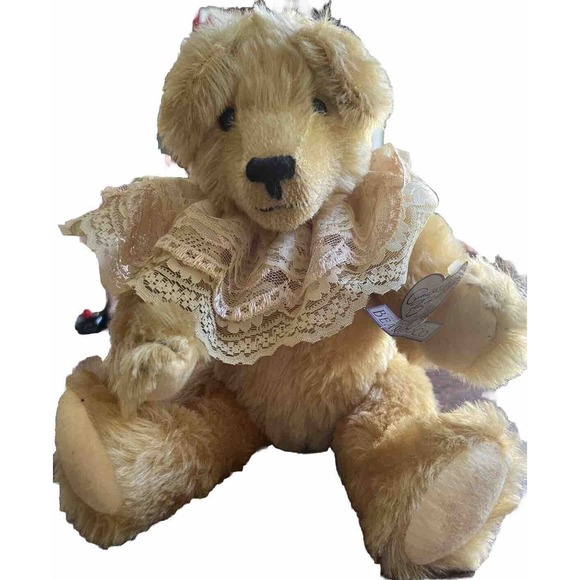 Annette Funicello bear ~ jointed, Mohair- Lace Collar - Collection- Rare - Picture 1 of 9